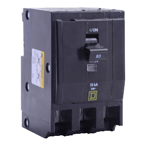 Schneider Electric Thermal Magnetic Circuit Breaker; 3-Pole; 90A; 240VAC; Lever; Box Lug Terminal; UL 489